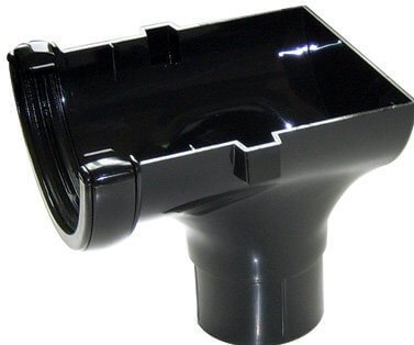 FloPlast Mini Gutter 76mm Black Stopend Outlet