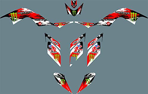 ruilian DST0707 3M Wasserdichtes PVC-Material ATV Grafik-Set für Yamaha Raptor 700 2006-2012