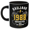 clothinx Kaffeetasse mit Aufdruck und Schwarzem Henkel zum Geburtstag Originalteile Top-Zustand Jahrgang 1988