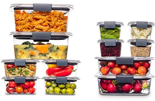 Rubbermaid 2108390 Brilliance Storage 24-Piece Plastic Lids | BPA Free, Leak Proof Food Container, Clear