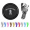 Sauberes und sicheres Baby Hand- und Fußabdruck-Set von Forever Fun Times | Erhalten Sie Hunderte von Detailabzügen mit einem babysicheren Stempelkissen (Schwarz (Big).)