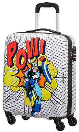American Tourister Marvel Legends - Spinner S Handgepäck, 55 cm, 36 L, Mehrfarbig (Captain America Pop Art)