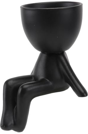 Cabilock Kantenhocker Figuren Geformt Blumentopf Keramik: Sukkulenten Töpfe Blumentöpfe Pflanze Container Pflanzer Pflanzenbehälter Töpfe für Mini-Pflanzen Kaktus Kunst Vase Garten Dekoration