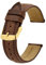 BISONSTRAP Vintage Uhrenarmbänder mit Gold Schnalle, Leder Ersatzband 21mm (Braun)