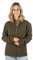 OS Trachten Damen Fleecejacke Sweatjacke Zip-Jacke hochgeschlossen Kroios, Größe:38, Farbe:Khaki/Schlamm