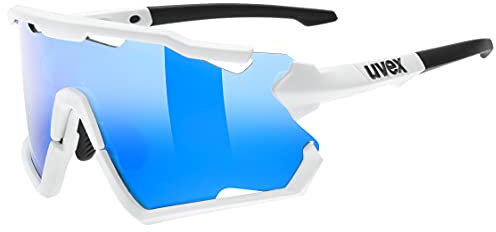 uvex sportstyle 228 Set - Sportbrille für Damen und Herren - inkl. Wechselscheiben - beschlagfrei - white matt/blue - one size