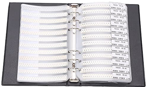 Kadimendium Résistance SMD Série de Livres D'échantillons électroniques Kit de Composants électroniques Résistance Assortie Dossier 4250 Pièces 170 Valeur 0805