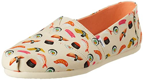 TOMS ALPARGATA Loafer Flat Espadrille Canvas Print Damen, Sushi Natur, 35.5 EU