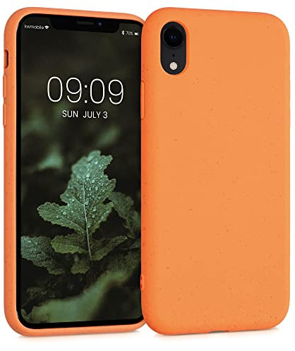 kalibri Wheat Straw Case Compatible with Apple iPhone XR - Case Matte Phone Cover Made of TPU and Wheat Straw - Fruity Orange