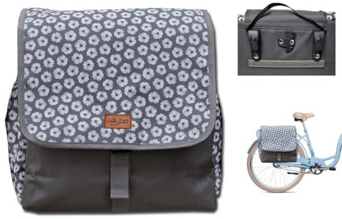 millybo BETSIE Single Gepäckträgertasche Fahrradtasche Gepäckträger Tasche Fahrrad Tasche viele Muster (105.002 Graphite)