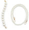 HAOBIN Perle Griff Kette Taschenkette Perle Korn Kettenriemen Taschenhenkel Kette Tasche Griff Ersatz TascheKette Dekoration Kette Schultergurtkette Ersatz Damentaschenkette (Weiß, 25 cm+80 cm)