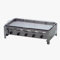 Profi Gasgrill 5-flammig 18,4 KW mit Edelstahlpfanne | Gastrogrill | Gasbräter | Gastrobräter | Piezo-Zünder | 5 Gasbrenner Gasregler stufenlos regelbar | Edelstahl | Gasschlauch & Druckminderer