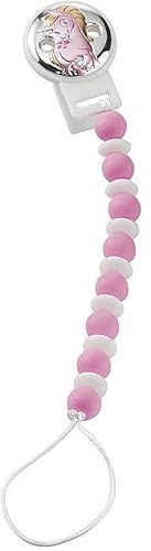 Schnuller-Brosche, Schnuller-Brosche, Einhorn-Symbol, Silikon und Silber laminiert, Frühkindheit, Referenz: 75063 ra