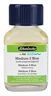 Schmincke - NORMA® Blue, 50262025, 60 ml, Medium 2 Blue, trocknungsverzögernd, Retarder, für wasservermalbare Ölfarben, vegan