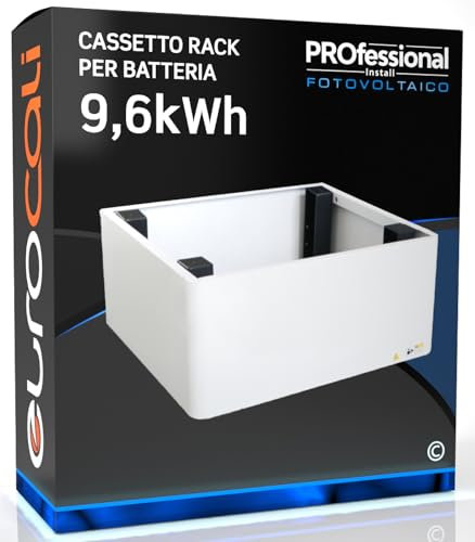 Cassetto Rack per Batteria Accumulo 9.6 kWh - Misure batteria compatibile 445x244x500mm