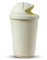 VR7 25L CREAM Kitchen Bullet Bin, Rubbish Bin with Large Opening Flap, Plastic Bin, Ideal Dustbin for Home, Bedroom, and Office Use, Plastic Kitchen Bin, Waste paper Bin, Indoor Trash Basket