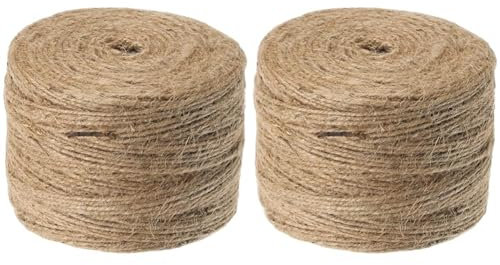 Rayher 4200331 Cuerda Yute Color Natural, 3 Cabos, 3.5 mm diámetro, 280 m. Cordel Yute Resistente (Paquete de 2)