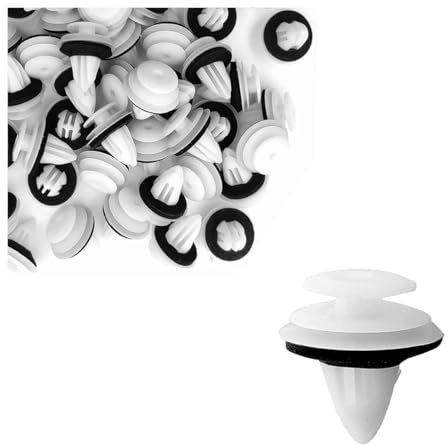JNNJ Clips Fixation Pour Intérieur Voiture, Clips De Fixation Voiture Pour Pare-Chocs, Clips Garniture Intérieure Porte En Plastique, Robuste Et Durable Clip De Fixation Pour Panneau(50 Pièces)