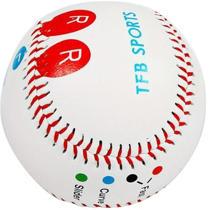 Baseball-Pitch-Trainingsball – 22,9 cm Baseball-Trainingsausrüstung – Baseball mit farbcodierten Finger-Platzierungsmarkierungen für Links- und Rechtshänder, hilft dabei, die Tonhöhe zu erhöhen