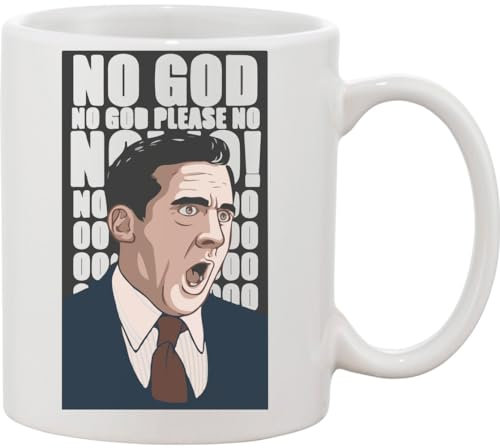 Functon+ Mike No God Noooo Art Drawing Ceramic Mug White