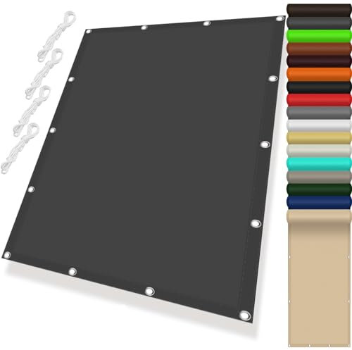 Voile d'ombrage Rectangulaire 1.8 x 4 m Imperméable Protection UV 98% Rayons Parasols & Voiles d'ombrage pour Extérieur, Jardin, Terrasse, Gris Foncé