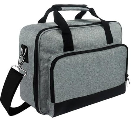 Penlimly Borsa per Videoproiettore, Custodia per il Trasporto Proiettore e , Borsa per la Conservazione del Proiettore, Borsa Organizer per Proiettore con Tracolla Regolabile e Tasche, 36x28x10cm