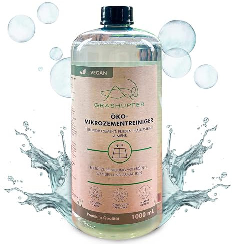 GRASHÜPFER® Detergente ecologico per microcemento – 1000 ml concentrato frutta tropicale – Detergente ecologico per pavimenti in microcemento diluibile fino a 1:100 – altamente concentrato e