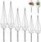 6 Pcs Macetas para Colgar, Macramé Plantas Colgador, Cesta de Macetas Colgantes, para Interior y Exterior Jardín Balcón Techo Decoración del Hogar (Negro)