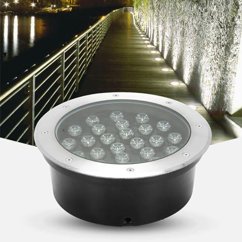 LED-Untergrundleuchte, Bodenleuchte für den Außenbereich, IP66, wasserdicht, LED-Einbauleuchten, AC 85–265 V, für Garten, Platz, Hof, Auffahrt, Terrasse, Stufenlandschaftsbeleuchtung (Farbe: Lila