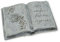 WB wohn trends Grab-Schmuck Buch zum Legen, Wir Werden Dich nie vergessen, Rose, grau 9x6x3.5cm