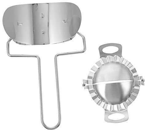 1 Satz Knödelhersteller Ravioli- Chinesische Knödel Pressverpackungsform Knödelpresse Hersteller Knödel Hersteller Teebeutel-organizer Küchengerät Silver Rostfreier Stahl SHOWERORO