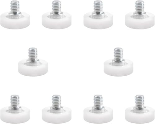 25 mm Schubladenrollen-Set, 10 Stück Schubladenschienen, Kunststoff-Schubladenschienen, Schubladenschienen, Schubladenführungen, Riemenscheiben für Möbel, DIY-Ersatzteile