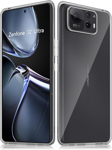 Haofun SchutzHülle für ASUS Zenfone 12 Ultra Hülle, Handyhülle Stoßdämpfung Schutzecken, TPU Flexible Silikon Kratzfest Stoßfest Case Cover für ASUS Zenfone 12 Ultra, Crystal Clear