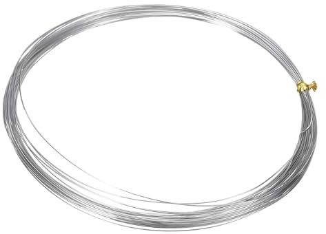 QUARKZMAN Filo in acciaio inox da 26 gauge 0,4 mm, 10 m, morbido artigianato, scultore, resistente all'ossidazione, per la creazione di gioielli, perline, fai da te, argento
