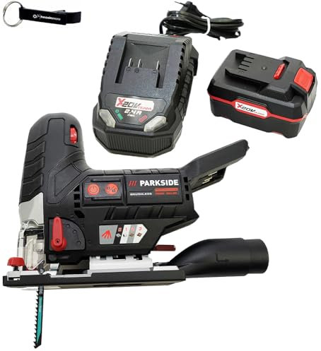 HEADNMORE® Bundle – Parkside PERFORMANCE® seghetto alternativo a batteria da 20 V PSSPA 20 + portachiavi HEADNMORE® (batteria da 1 x 4 Ah)