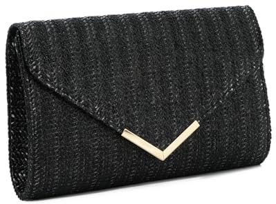SUKUTU Paille Pochette en Raphia Sac d'été Sac de soirée en rotin plage tissé pour Femmes Mariage Vacances Voyage Fête 2025