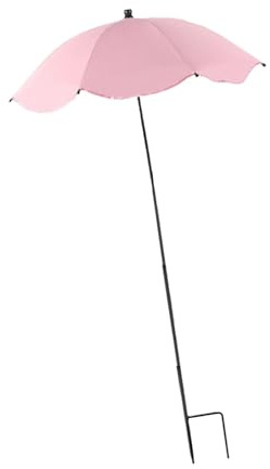 Aymzbd Pflanzen Regenschutz Schirm, Sonnenschirm für Pflanzen UV-Schutz, Garten Pflanzenschirme, Plant Umbrella with Metal Stake, Klappbarer Schirm Für Blumenbeet, Terrasse, Gewächshaus, Rosa