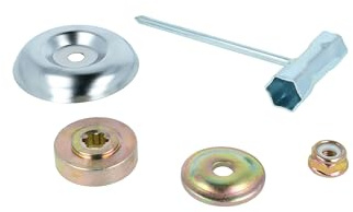 vhbw 5 Part Fixing Set for Weed Brushes Compatible with AL-KO BC301 Brushcutter, Grass Trimmer, Garden Tool