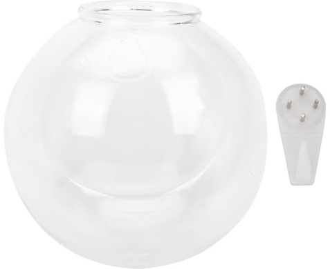 SEWACC Hängender Glaspflanztopf Glasblumenhalter 11,5x12cm Transparent Wandpflanzgefäß Mikro Dekoration Wasserkultur Behälter
