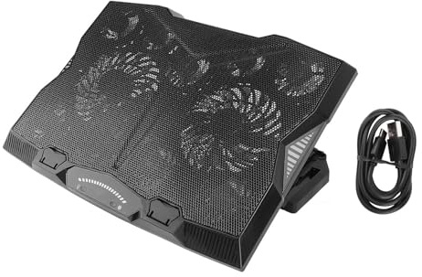 Laptop Cooler Stand with 11 Fans, Multi Angle Adjustable Laptop Cooling Pad, 3400RPM High Speed Notebook Cooler for Gaming Laptop and Tablet, 5 Height Levels