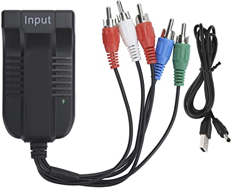 CAGUYLONA Z10AS RGB HDMI - Adaptador convertidor Compatible con YPBPR, convertidor de Audio y Video Plug and Play para TV Box VCR DVD con Soporte 1080P