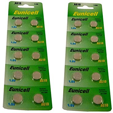 20 X AG10 1.5V Alkaline Batteries - Replaces SR1130, SR54, SR1131, 389, 390