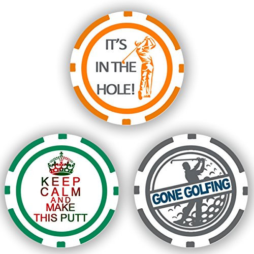 Da Vinci Golf Ball Marker Poker Chip Collection, 11,5 Gramm Chips, 3-Pack-A