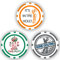 Da Vinci Golf Ball Marker Poker Chip Collection, 11,5 Gramm Chips, 3-Pack-A