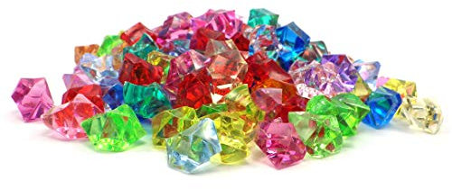 Sepkina wunderschöne Dekosteine Dekosteinchen Ziersteine Tischdeko Hochzeit Steine dekorieren aus Acryl bunt (Mix)