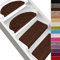 Floordirekt Shaggy-Stufenmatten Barcelona | Halbrund oder Eckig | Treppenmatten in 16 Farben | Strapazierfähig & pflegeleicht | Stufenteppich für Innen (Dunkelbraun, Rechteckig 65 x 23,5 cm)