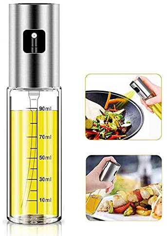 YANKUIRUI Ölsprüher für Speiseöl, Backspray Öl Sprühflasche Glas 100ML, Trennspray Oil Sprayer Benutzt für Benutzt für BBQ, Kochen, Salat, Backen, Pasta, Picknick und Grill (100ml*1)