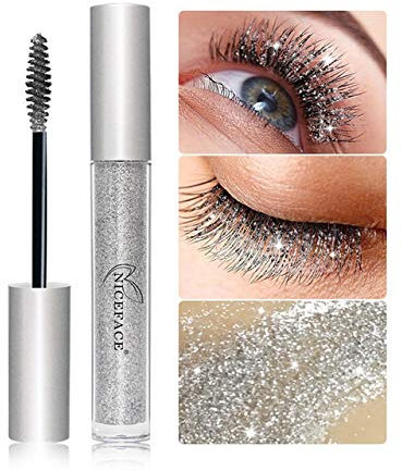 WXJ Sparkling Diamante Lucido Fascino Mascara Volume Waterproof Trucco di Estensione della sferza Seta Graft (Colore : Sky Blue)