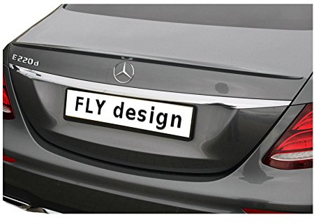 FLY DESIGN 70185 Heckspoiler passend für Mercedes-Benz W213 E-Klasse, Heckflügel, Spoilerlippe für Auto-Tuning, in A-Still, ABS Kunststoff, Schwarz Glanz