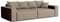 FEDVE Rio Couch Big Sofa mit Schlaffunktion | 300x140 cm | Modernes, ausziehbares Sofa im LOFT-Stil | Praktische Bettkästen| Perfekt für Wohnzimmer und Schlafzimmer, Beige + Dunkelbraun
